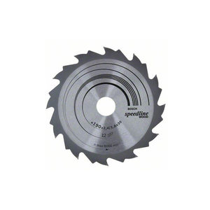 LAME CIRCULAIRE BOIS Ø190x2,4mm 12 DENTS (SPEEDLINE WOOD) 2608640800 BOSCH